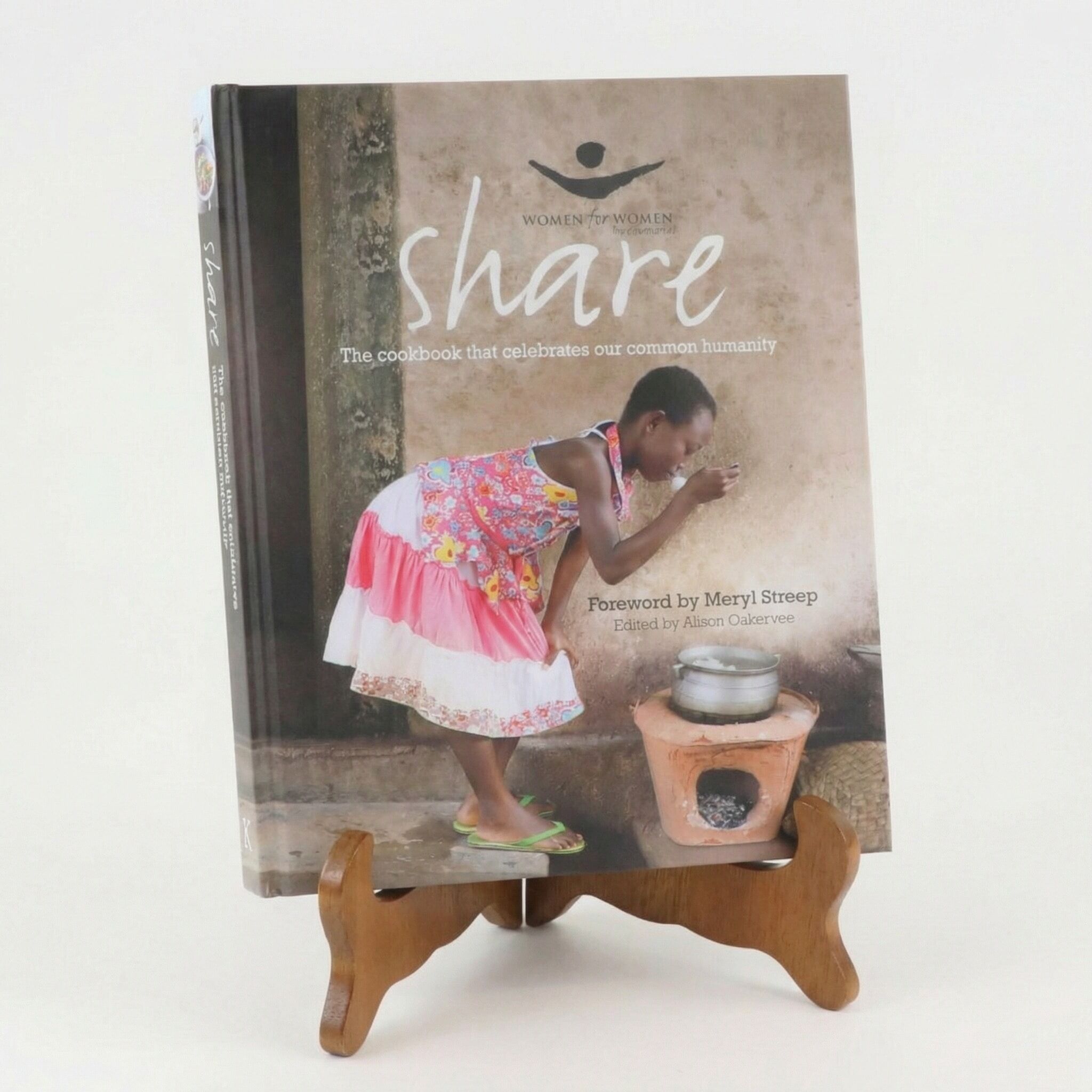 Share Cookbook on stand SHARE cookbook on a small cookbook stand