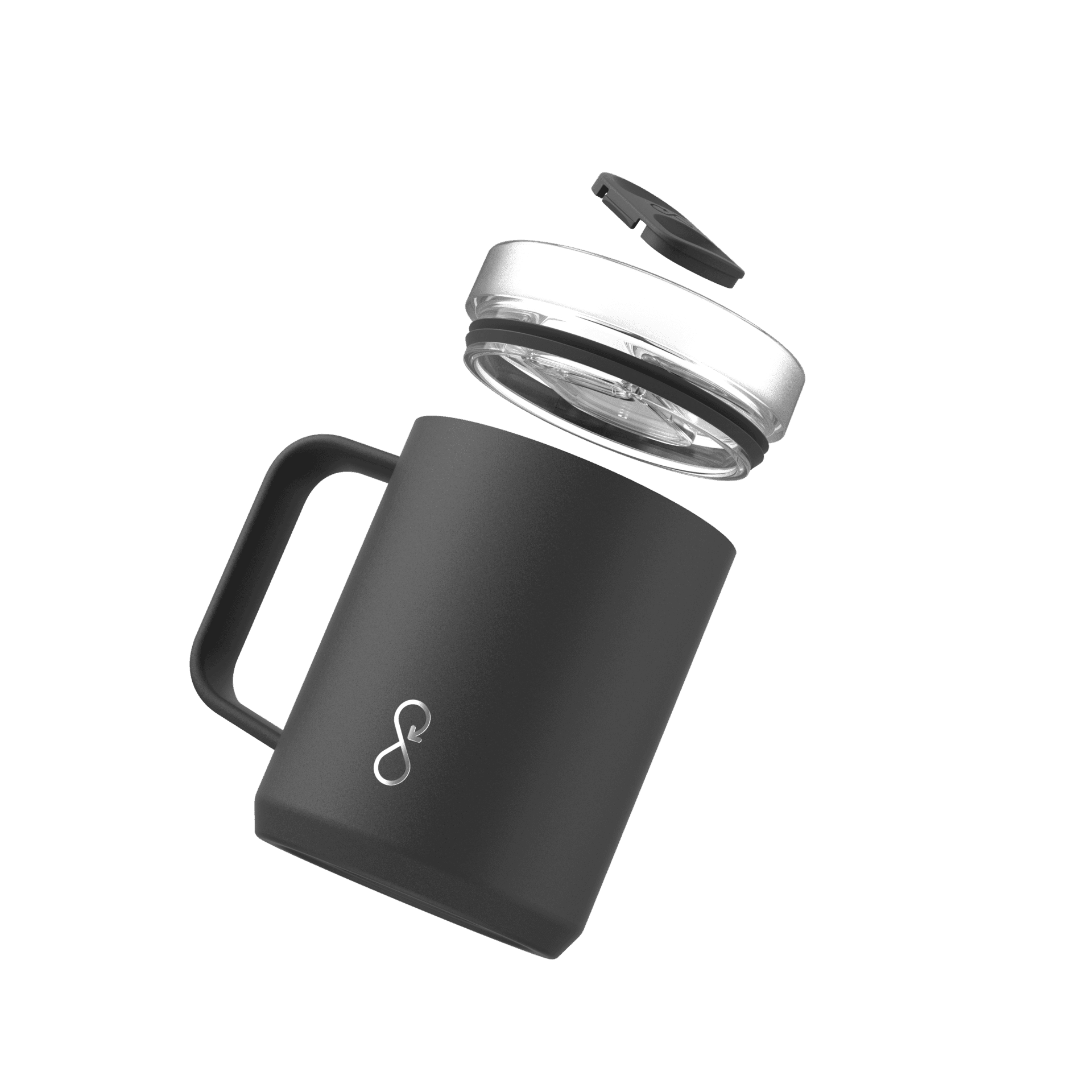 OB Obsidian Black Mug Open Obsidian Black Mug