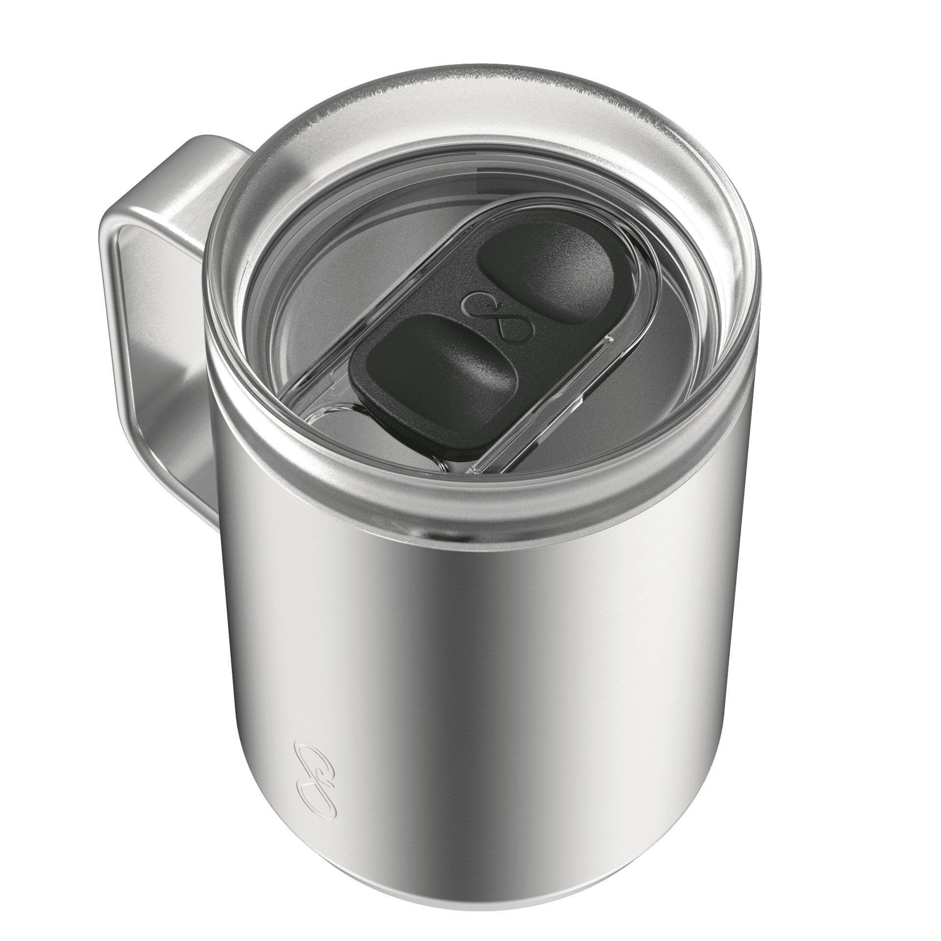 OB steel travel mug black slider render scene bottles.493