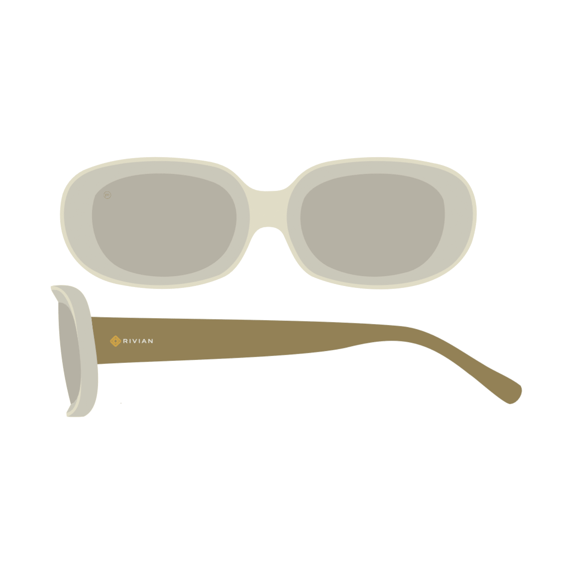 Opolis branding options Sunglasses rendering with branding option along the side
