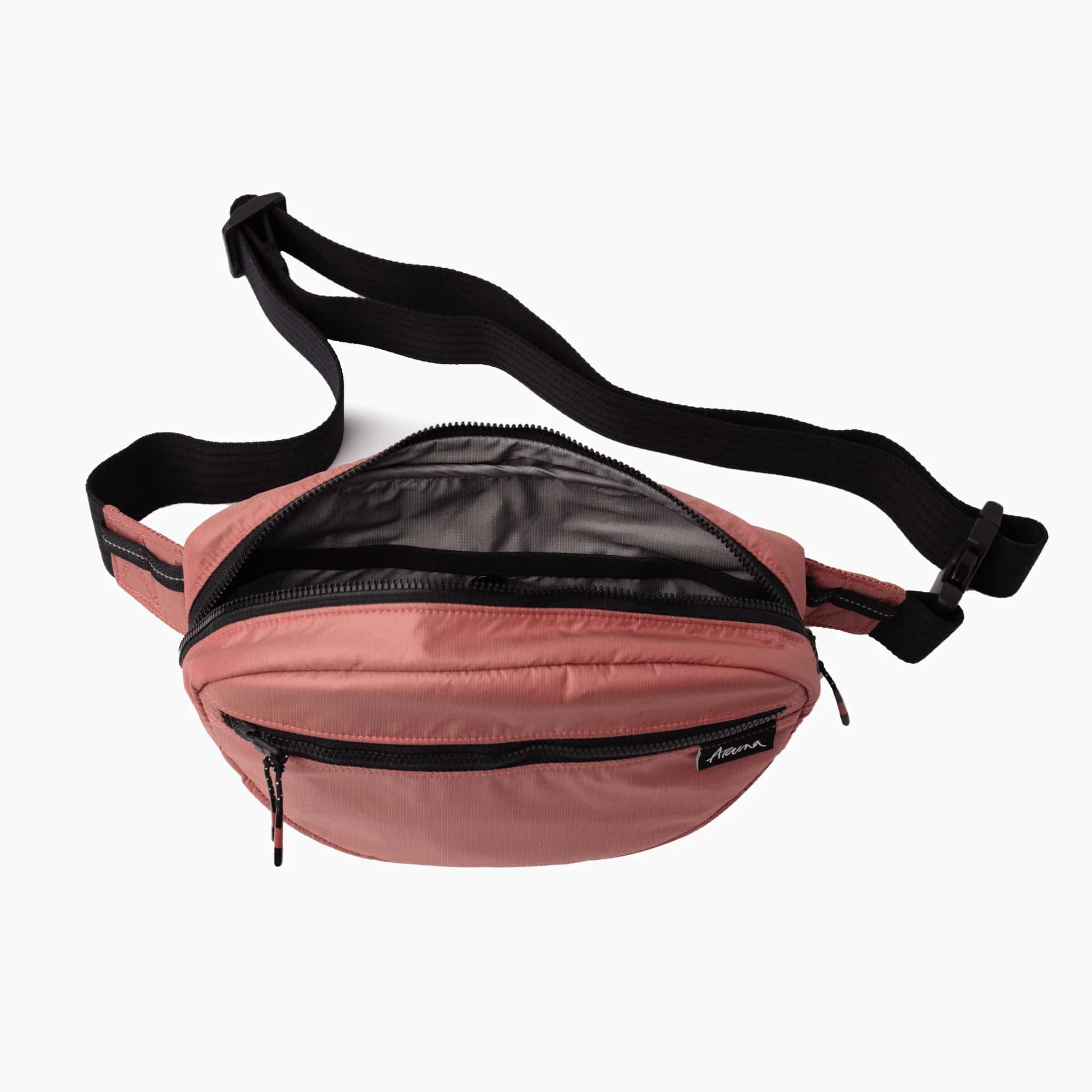 Soniya Belt Bag Dusty Mauve Open Interior Soniya Belt Bag Dusty Mauve Open Interior