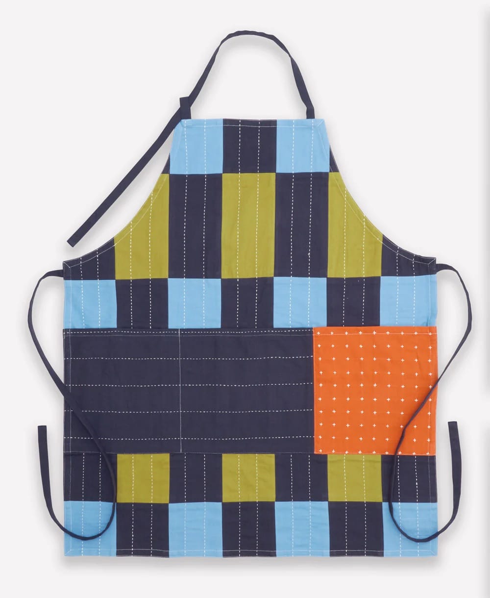 trellis organic cotton bib apron dusk blue front trellis organic cotton bib apron dusk blue front