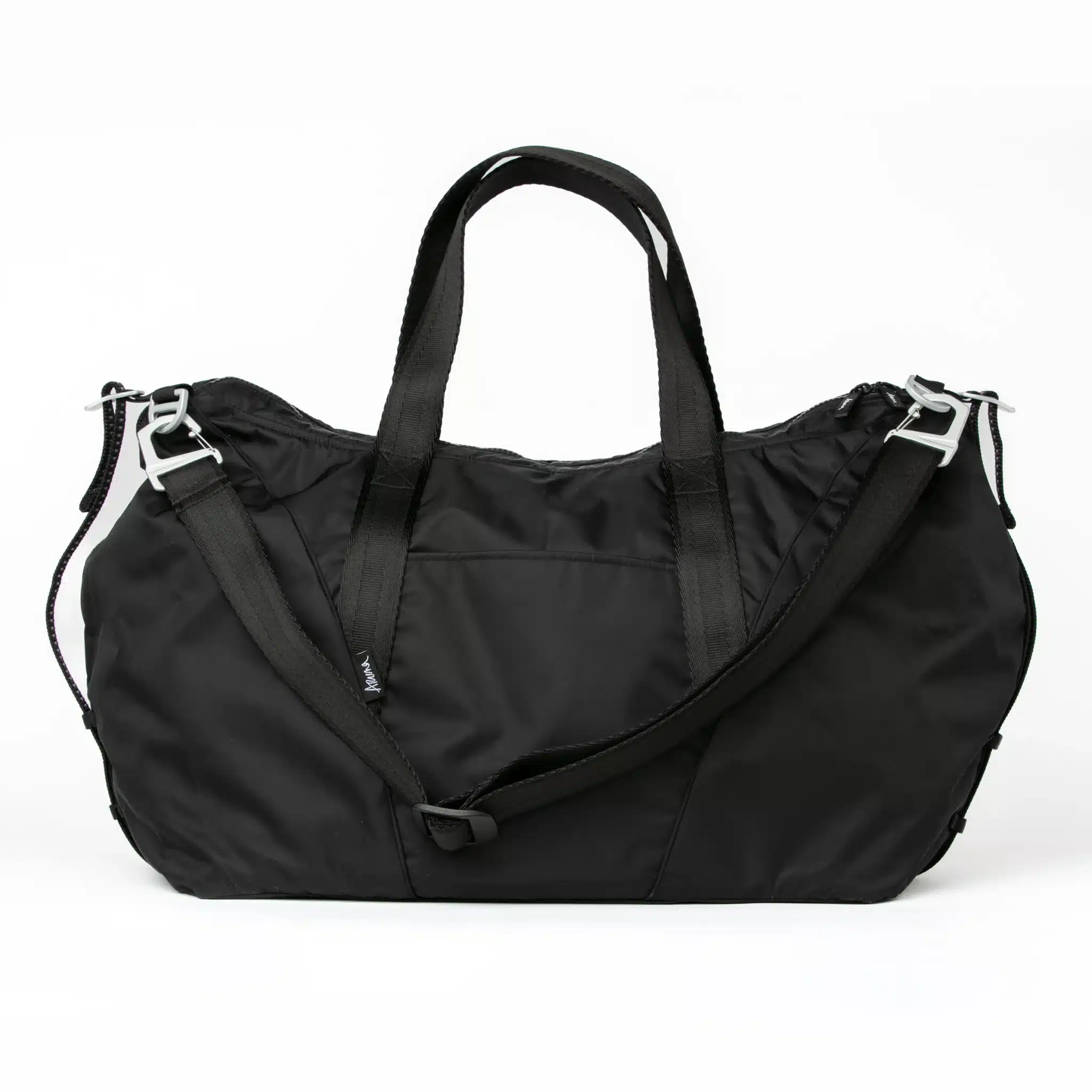 aruna duffel black front aruna duffel black front