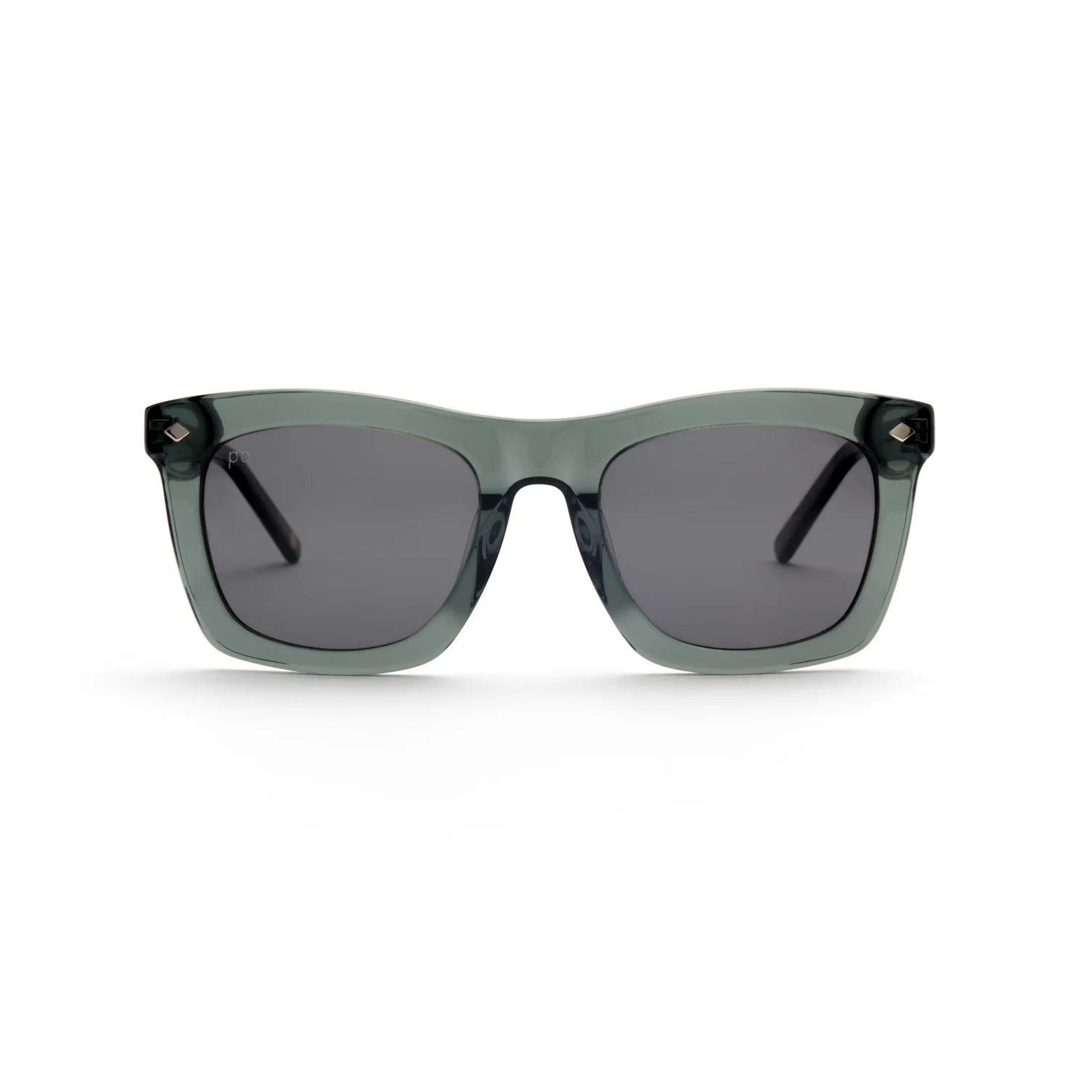 Devlin Biodegradable Opolis Sunglasses A pair of large framed gray biodegradable sunglasses