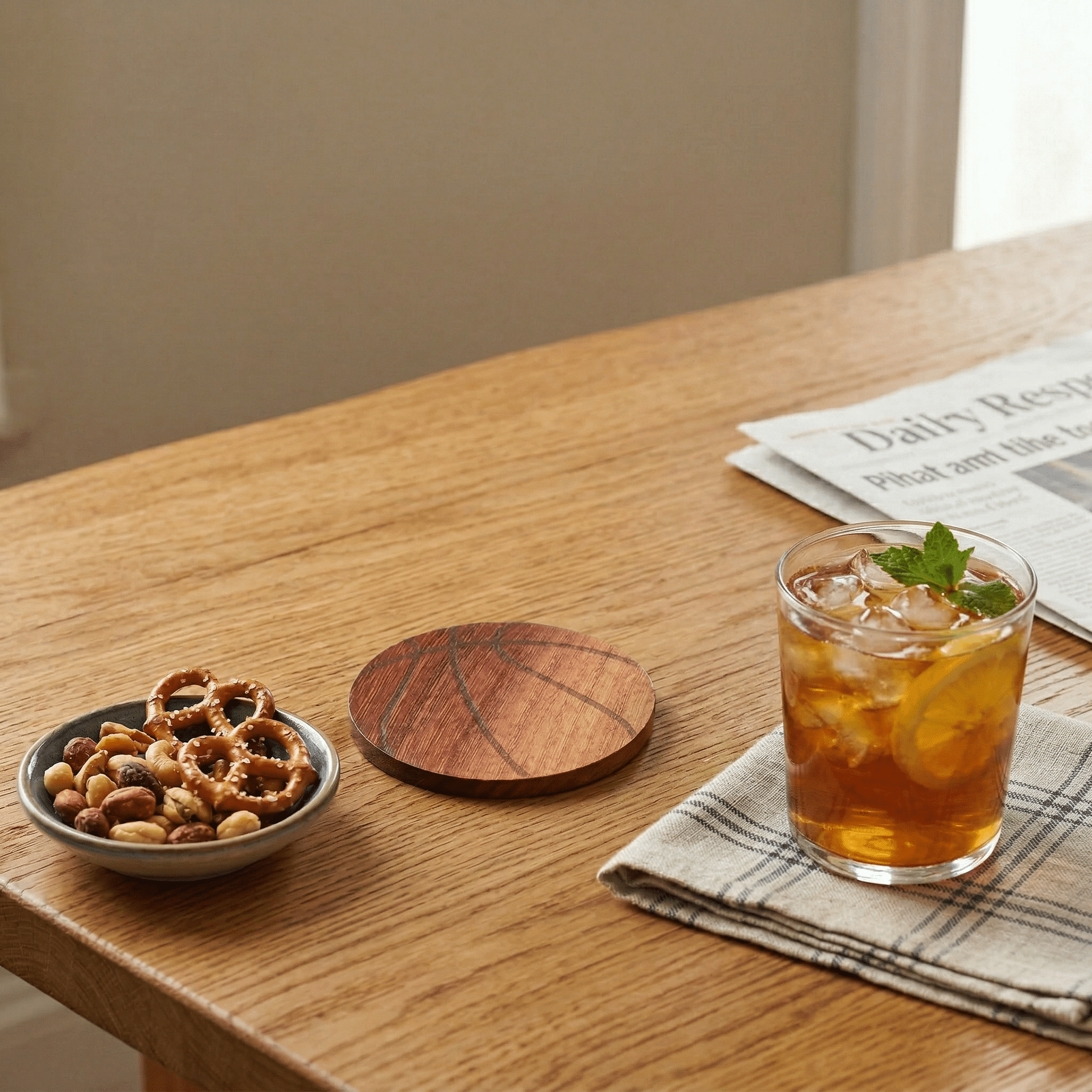 Itza Wood basketball coaster Remove the beer from the photo Nano Banana 2 79334