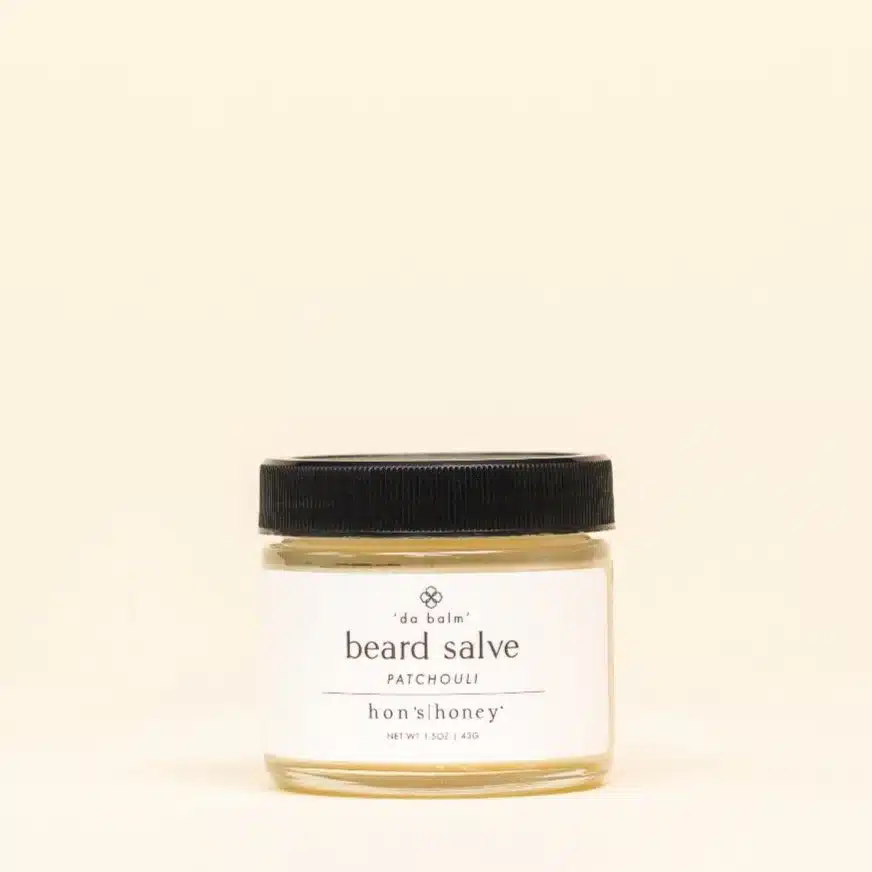 HH Beard+Salve A jar of beard salve - a great male-focused item to add to a wellness gift for employees