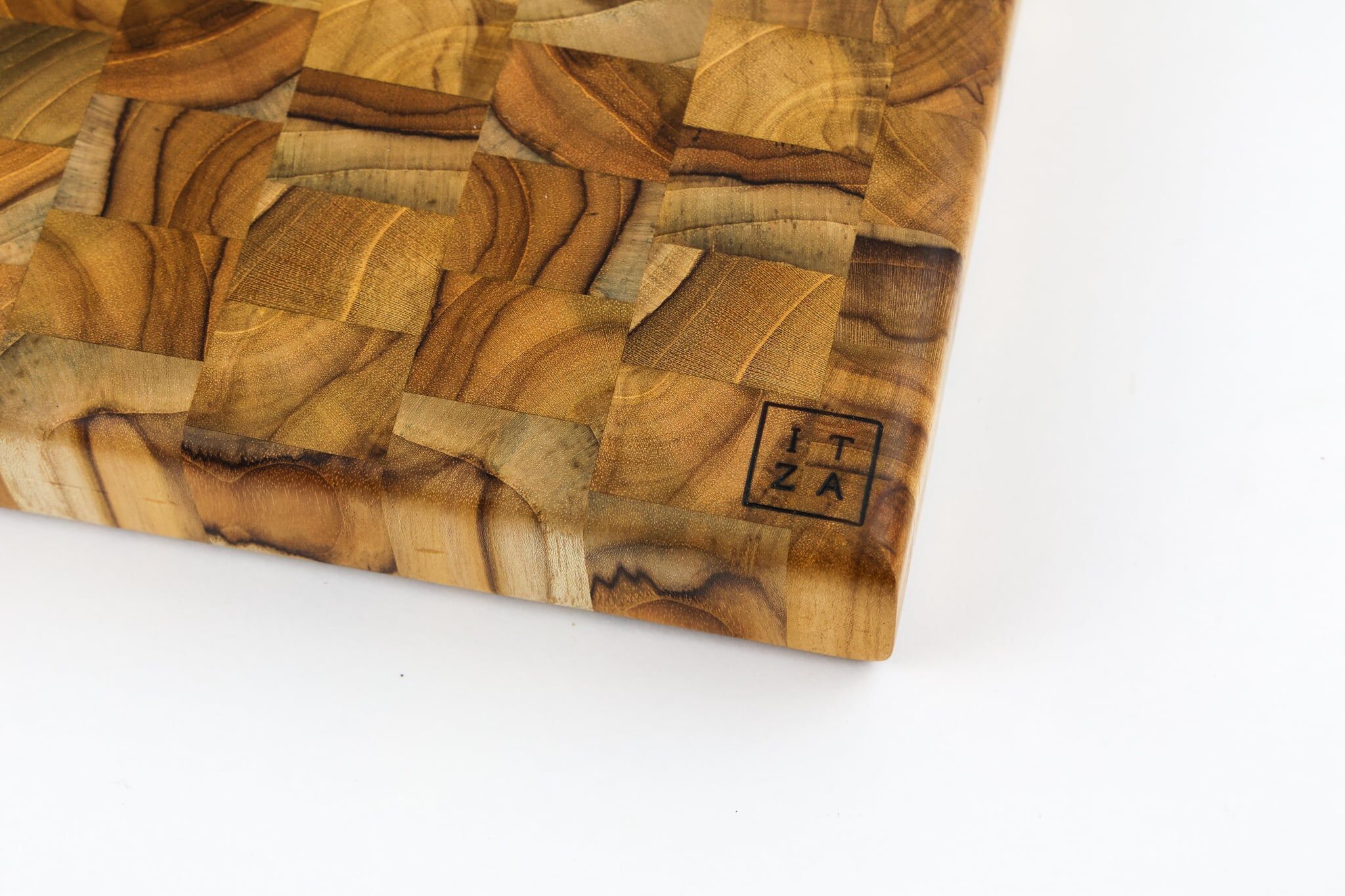 Itza Wood butcher block branding butcher block with logo