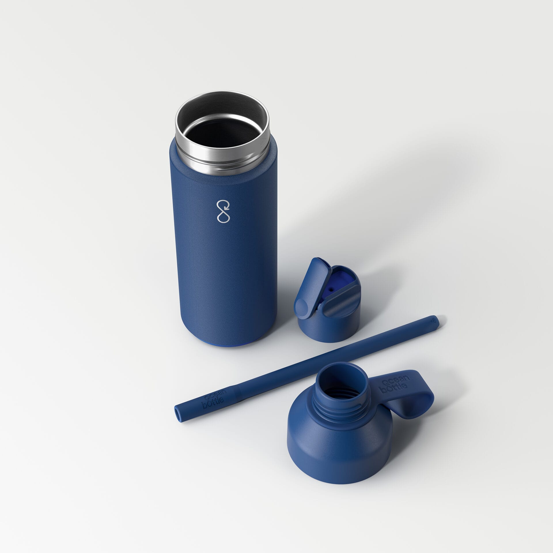 OceanBottle GO Breakout Ocean Blue 2048px Sustainable SWAG: Water Bottle in Blue