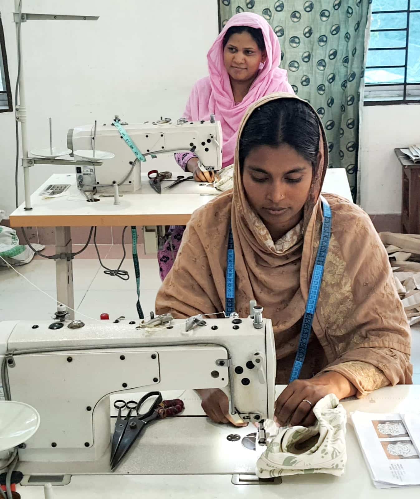 Saidpur young women sewing Saidpur young women sewing