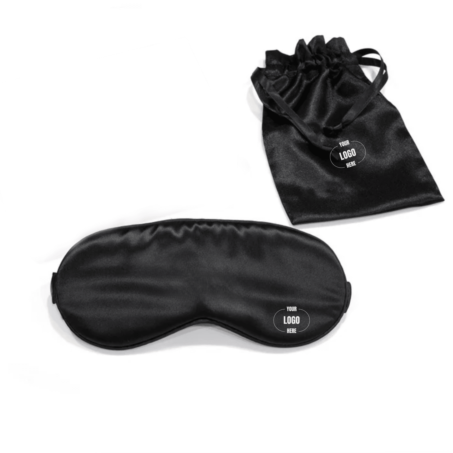 sustainable eye mask a black sustainable eye mask and a matching storage; materials, organic cotton, silk, or upcycled saris. A perfect eco-friendly corporate gift
