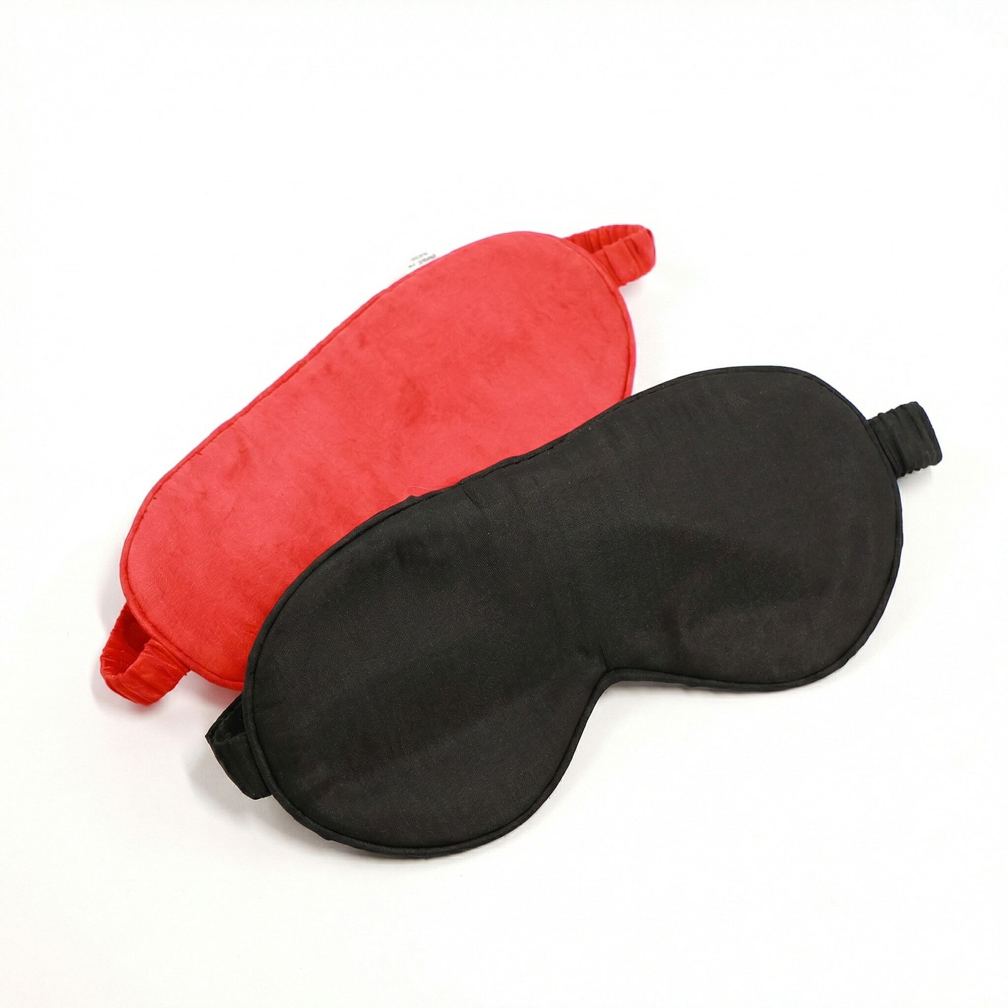 W+S eye masks Brandable red and black eye masks - sustainably made by vulnerable women, making great unique corporate gifts