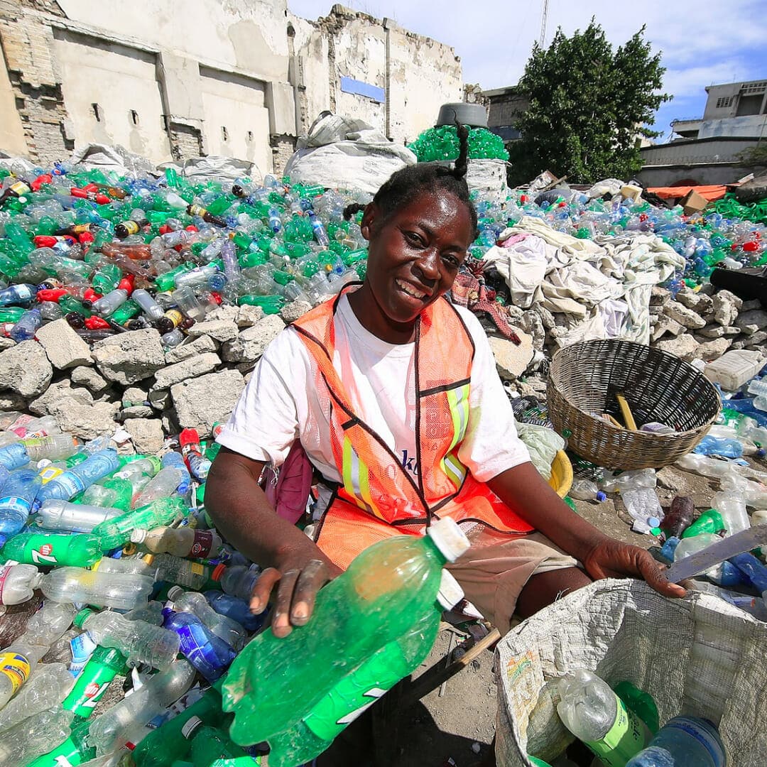 The Brew flask is one of our branded coffee gifts. A collector like the woman shown turns in plastic for money and access to services. The Brew flask is one of our branded coffee gifts. A collector like the woman shown turns in plastic for money and access to services.